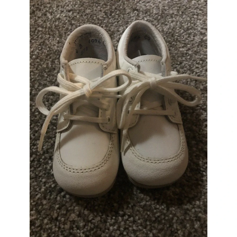 Footmates Scamp Pre Walker‎ White Scuff Baby Shoe Size 4.5 C